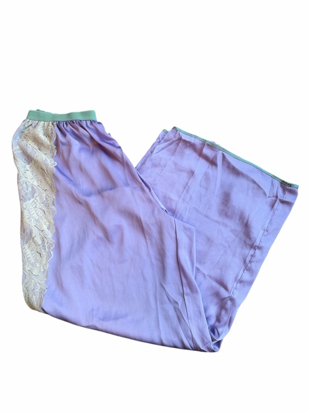 Free People Satin Lace Loungewear Set Anywhere With You Viola Combo Size Small - Picture 6 of 13